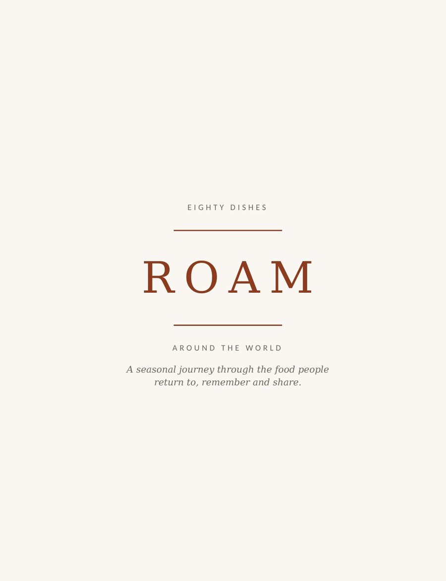 ROAM &mdash; 80 Dishes Around the World